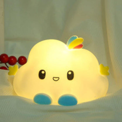 Cloud Shaped LED Night Light for Kids Soft Silicone Light for Kids (White)