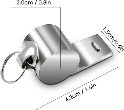 GJT 2 PACK Stainless Steel Whistle with Lanyard,Loud Metal Whistle with Lanyard for Coaches, Referees, and Officials