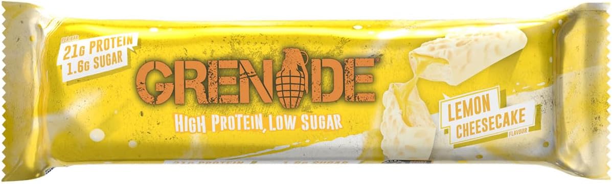 Grenade High Protein, Low Sugar Bar - Chocolate Chip Salted Caramel, 12 x 60 g