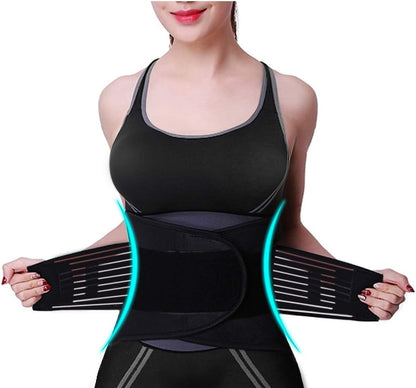 Baytion Waist Trimmer Belt for Women & Men,Adjustable Waist Trainer Helps Abdominal Aerobic Exercise & Slimming Body Effect,Strengthens The Core With Strong Support for Waist & Lumbar Spine
