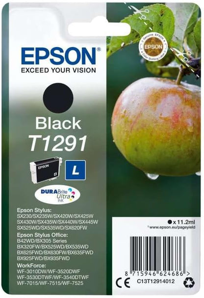 Epson Ink Cart T129 Retail Pack, Black, Genuine, Amazon Dash Replenishment Ready