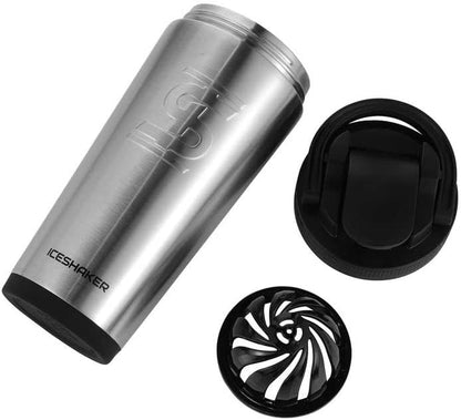 Ice Shaker 770ml Stainless Steel Insulated Water Bottle Protein Mixing Cup - Holds Ice for 30+ Hours As seen on Shark Tank