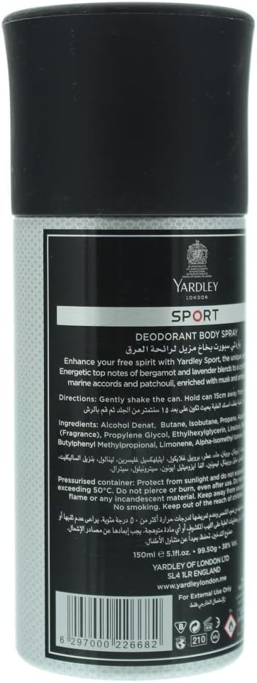 Yardley sport best sale body spray