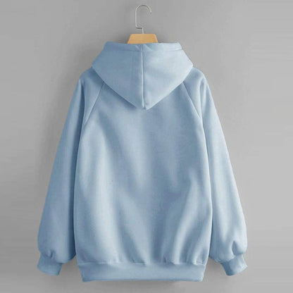 Women Hoodie Sweatshirt Fankle Sale Long Sleeve Drawstring Solid Tops Blouse Coat with Pockets