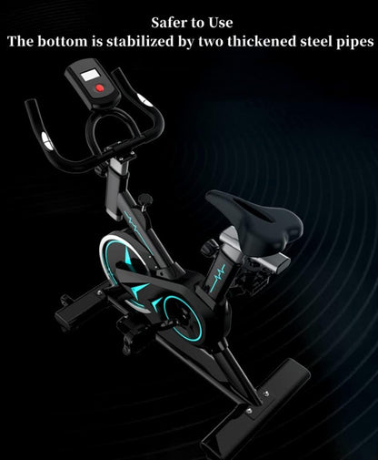 WENBO Adjustable Stationary Exercise Bike Aerobic Training Indoor Cycling Cardio Workout Fitness Machine for Home/Gym