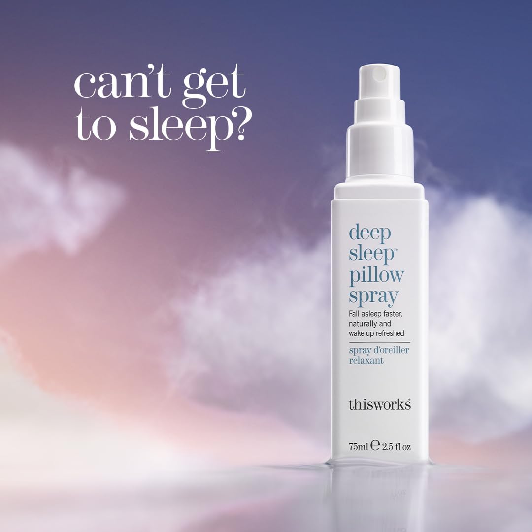 This Works Deep Sleep Pillow Spray, The Award Winning Natural Pillow Spray, Backed by Science, Infused with Lavender, Camomile and Vetivert, 75ml