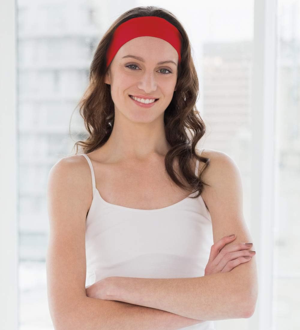 Styla Hair 10 Pack Stretch Headbands Non-Slip Head Wraps Great for Sports, Yoga, Pilates, Running, Gym, Workouts, Baseball, Casual Wear, Gifts & More!