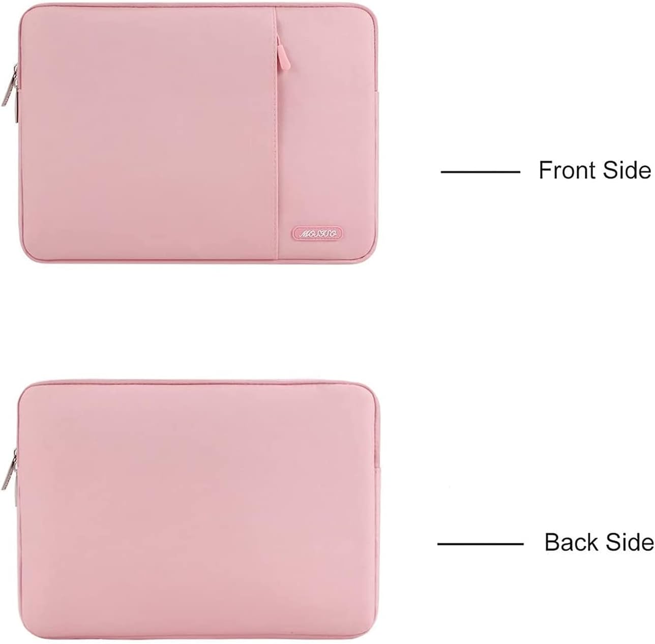 MOSISO Tablet Sleeve Case Compatible with iPad 10th 10.9 inch/Air 5th 10.9 / Pro 11 M2 / 9/8/7 10.2 / Air 4 10.9/Air 3 10.5/9.7,Polyester Vertical Bag, Pink