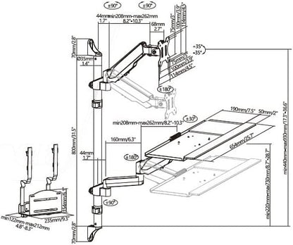 SIT-STAND WORK STATION SHS21 01N