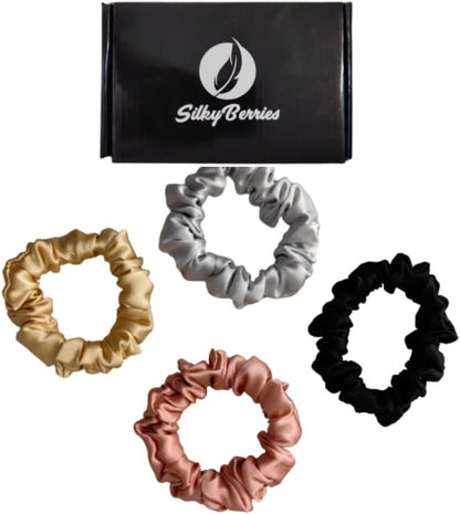 Hair Scrunchies 100% Mulberry Silk Scrunchies