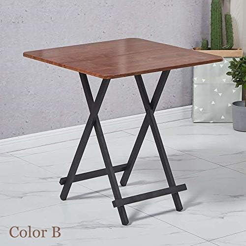 KH Multifunctional Folding Table,Wooden Square Table,Portable Camping Table,Dining table,Garden, Picnic,Coffee table (Color C)