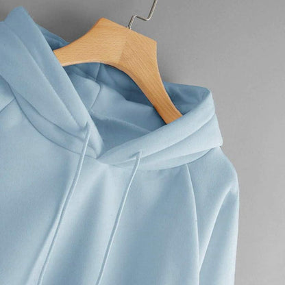 Women Hoodie Sweatshirt Fankle Sale Long Sleeve Drawstring Solid Tops Blouse Coat with Pockets