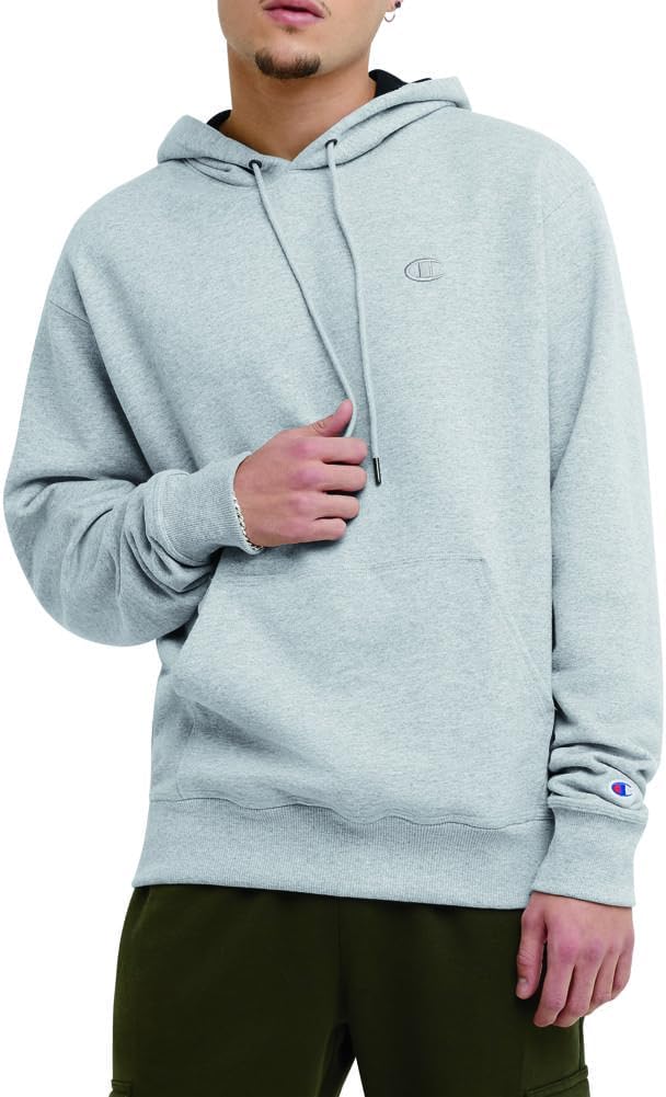 Champion mens Hoodie, Powerblend, Fleece Striped Sweatshirt for Men (Reg. Or Big & Tall) Hooded Sweatshirt