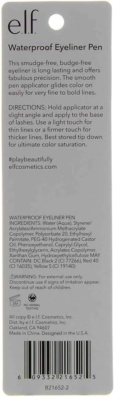 e. l. f. Waterproof Eyeliner Pen, Coffee, 0. 06 Ounce