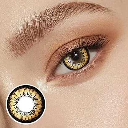 Unisex Cosmetic Contact Lenses Big Eye Circle Contacts Lenses Colored For Eyes Yearly Makeup Fashion with Case