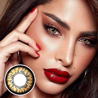 Unisex Cosmetic Contact Lenses Big Eye Circle Contacts Lenses Colored For Eyes Yearly Makeup Fashion with Case