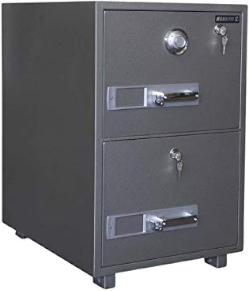 Mahmayi Secureplus 680-4Dk 4 Drawer Fire Filing Cabinet 222Kgs - Secure Steel Safe with Centralized Lock, Stylish Grey Finish for Office Use and Document Protection (4 Drawers, Key + Dial)