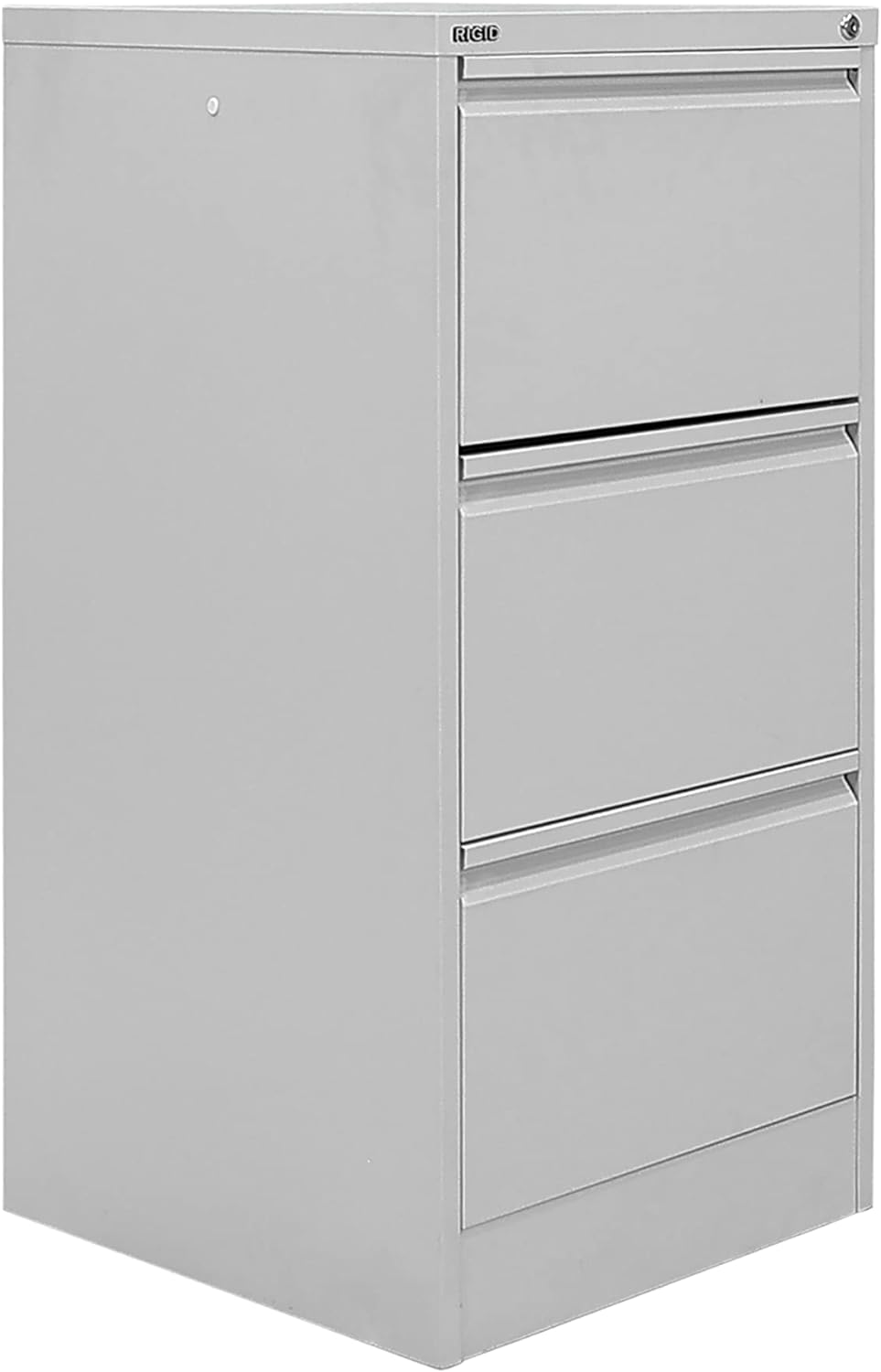 RIGID Steel Vertical Filing Cabinet Large Storage steel Cabinet, Metal Portable Cabinet with 3 Drawers for Legal (White)