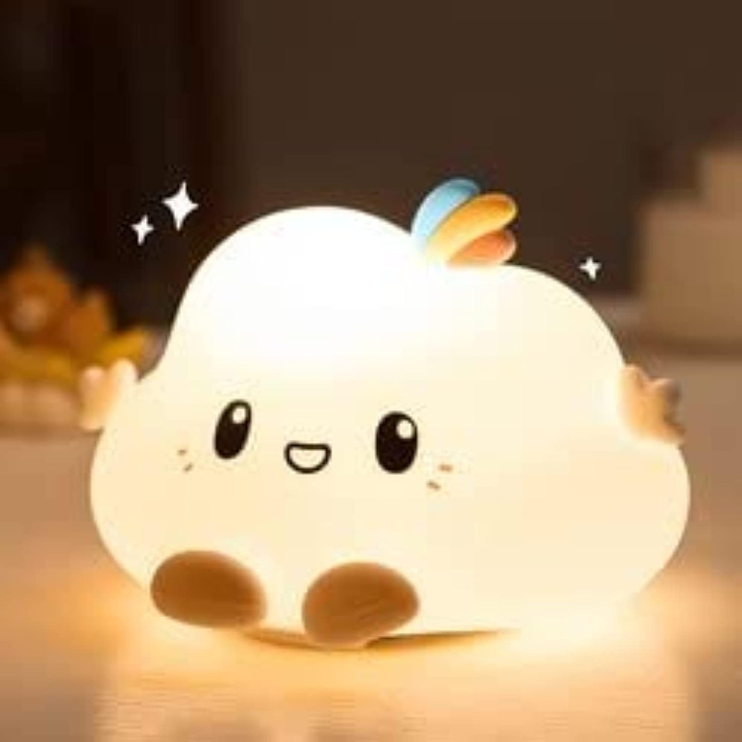 Cloud Shaped LED Night Light for Kids Soft Silicone Light for Kids (White)