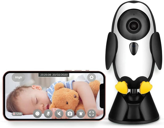 Qubo Security Camera Baby Cam By Hero Group 1080P Full Hd Wifi Smart Baby Monitor With Baby Cry Alert, Alexa Enabled, Two-Way Talk Back Audio And Lullaby Player