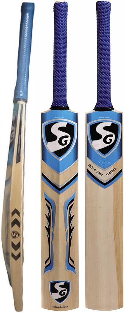 Sg Boundary Xtreme Kashmir Willow Cricket Bat (Size: Short Handle,Leather Ball)