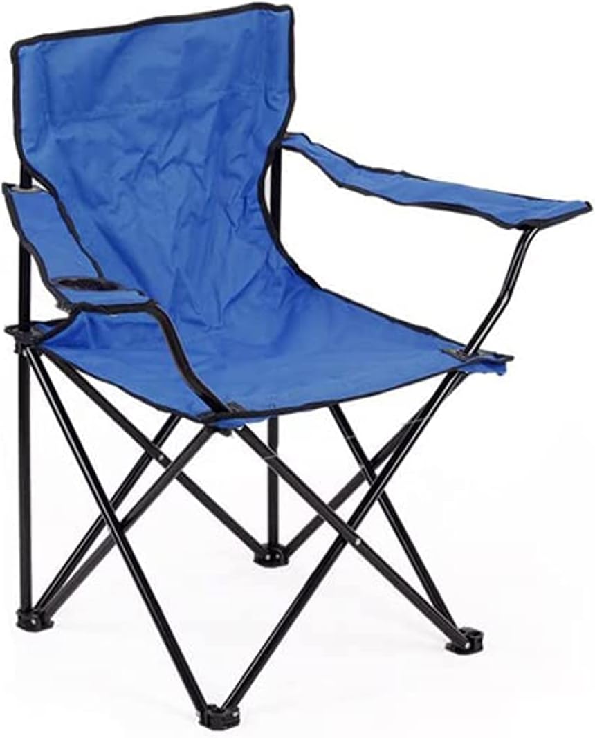 Egardenkart Camping Chair, Folding Camping Chairs for Adults with Armrests and Cup Holder and Carrying Bag, Lightweight Portable for Beach, Perfect for Caravan trips, BBQs, Garden, Picnic, (Red)