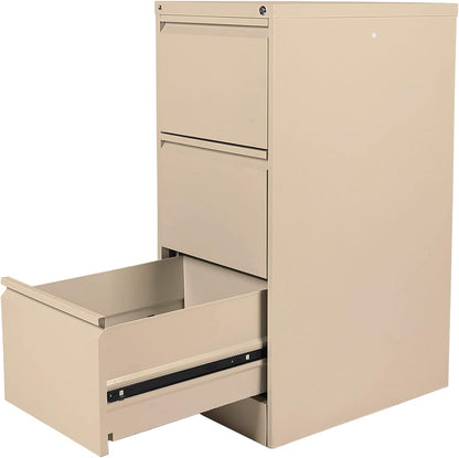 RIGID Steel Vertical Filing Cabinet Large Storage steel Cabinet, Metal Portable Cabinet with 3 Drawers for Legal (White)