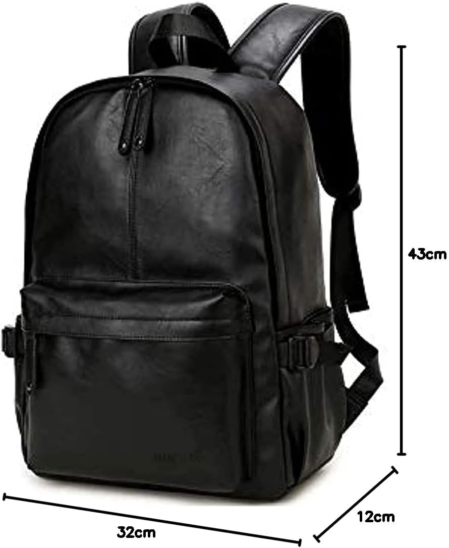 Korean version Fashion Stylish Leather Shoulder bag backpack high capacity travel bag 15inch laptop bag For Men