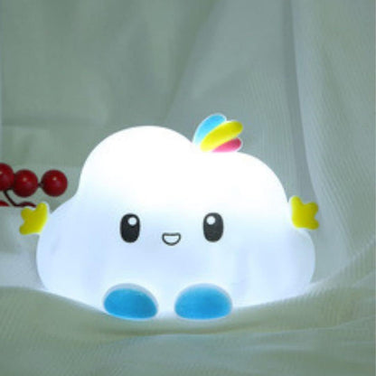 Cloud Shaped LED Night Light for Kids Soft Silicone Light for Kids (White)