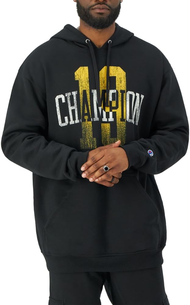 Champion mens Graphic Powerblend Fleece Hood Graphic Powerblend Fleece Hoodie