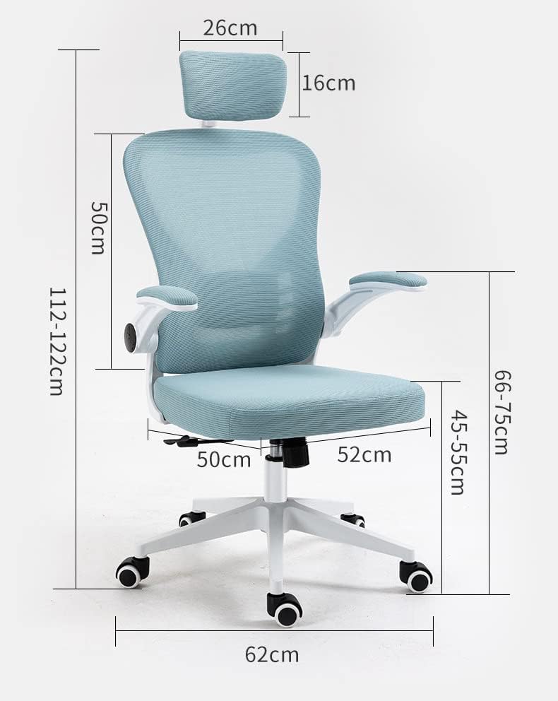 LIMOS Ergonomic Office Chair,High Back Ergonomic Desk Chair, Breathable Mesh Computer Chair with Wheels and Flip-up Armrests (Blue)