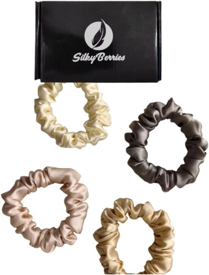 Hair Scrunchies 100% Mulberry Silk Scrunchies