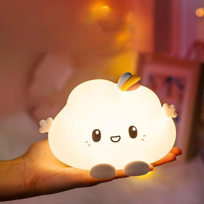 Cloud Shaped LED Night Light for Kids Soft Silicone Light for Kids (White)