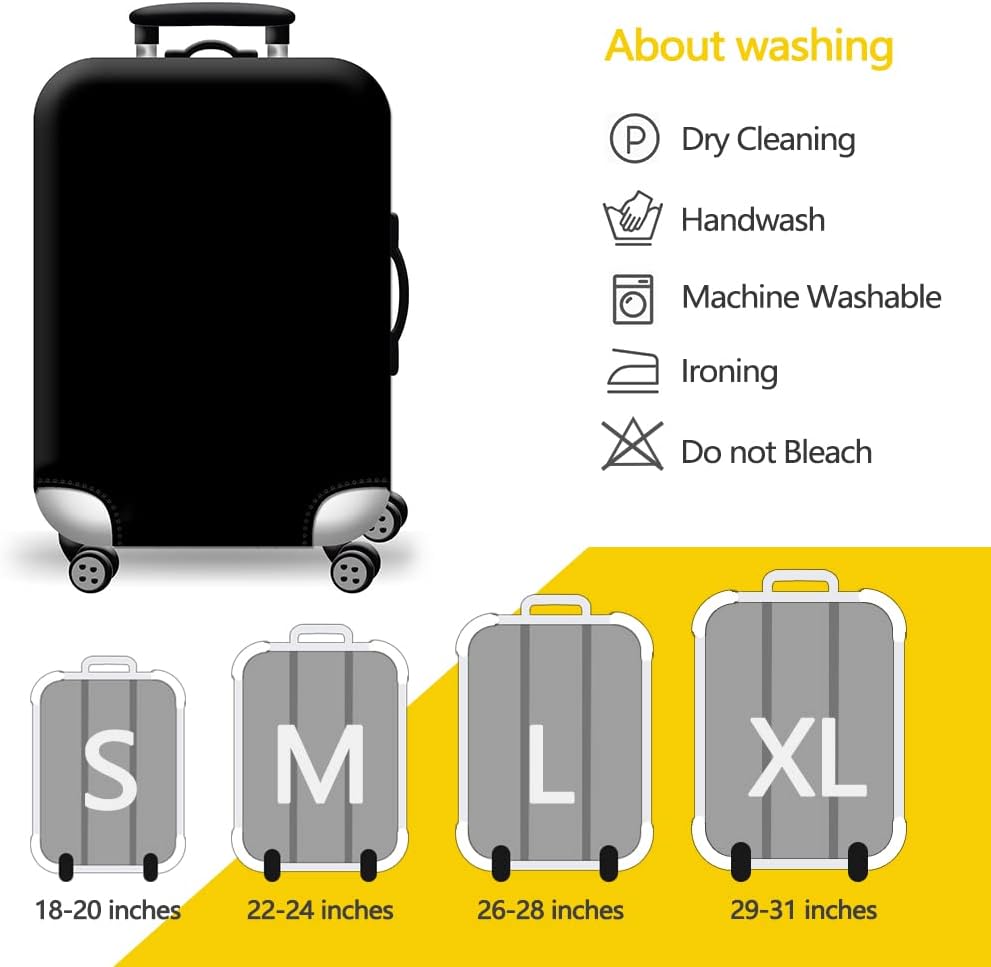 Homarket Travel Luggage Cover for 18-32 Inch Luggage, Cover for Suitcase Luggage Protector Premium Elasticated