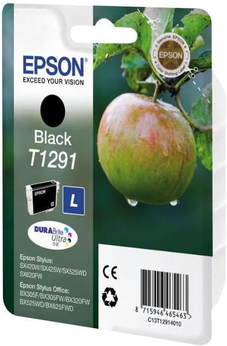 Epson Ink Cart T129 Retail Pack, Black, Genuine, Amazon Dash Replenishment Ready