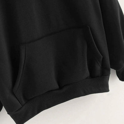 Women Hoodie Sweatshirt Fankle Sale Long Sleeve Drawstring Solid Tops Blouse Coat with Pockets