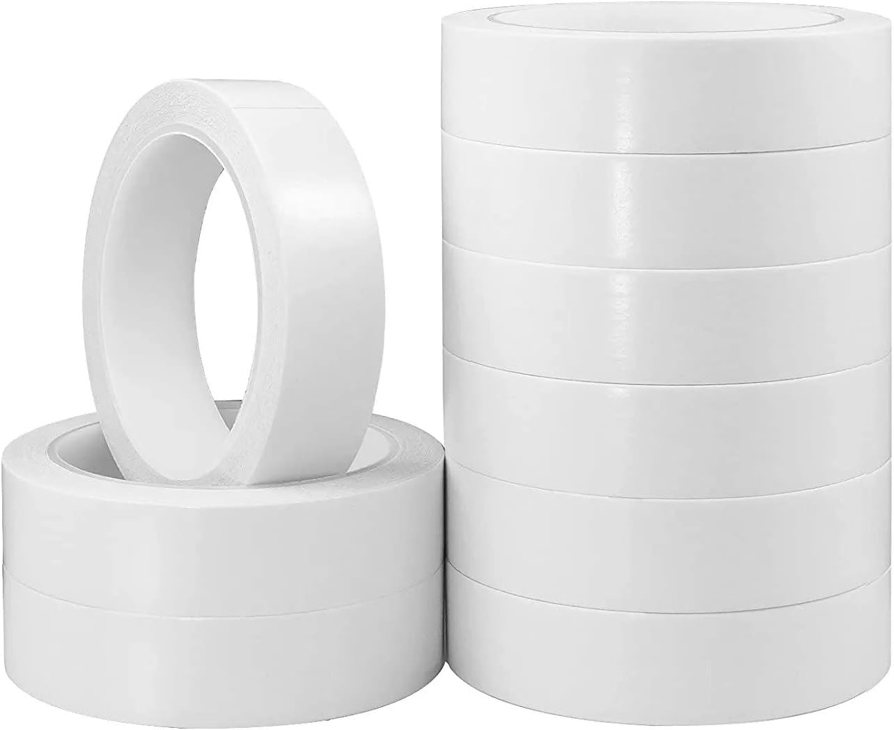 MARKQ Double Sided Tape, 1" x 20 yards Adhesive Sticky Tape for Arts, Crafts, Photography, Scrapbooking, Card Making, Gift Wrapping & Office School Stationery Supplies (Pack of 1)