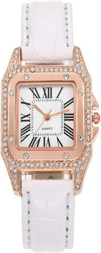 Luxury Womens Watch with Bracelet Gifts Set Rose Gold for Lady Female Elegant Wrist Watches Ladies Stylish Bracelet Watches