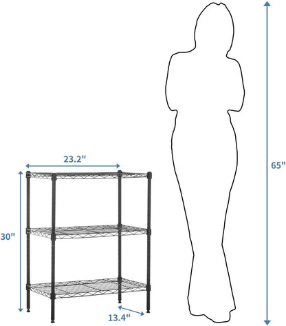 Amazon Basics 5-Shelf Adjustable, Heavy Duty Storage Shelving Unit (158.5 kgs loading capacity per shelf), Steel Organizer Wire Rack, Black (91.4 x 35.5 x 182.8 cm)