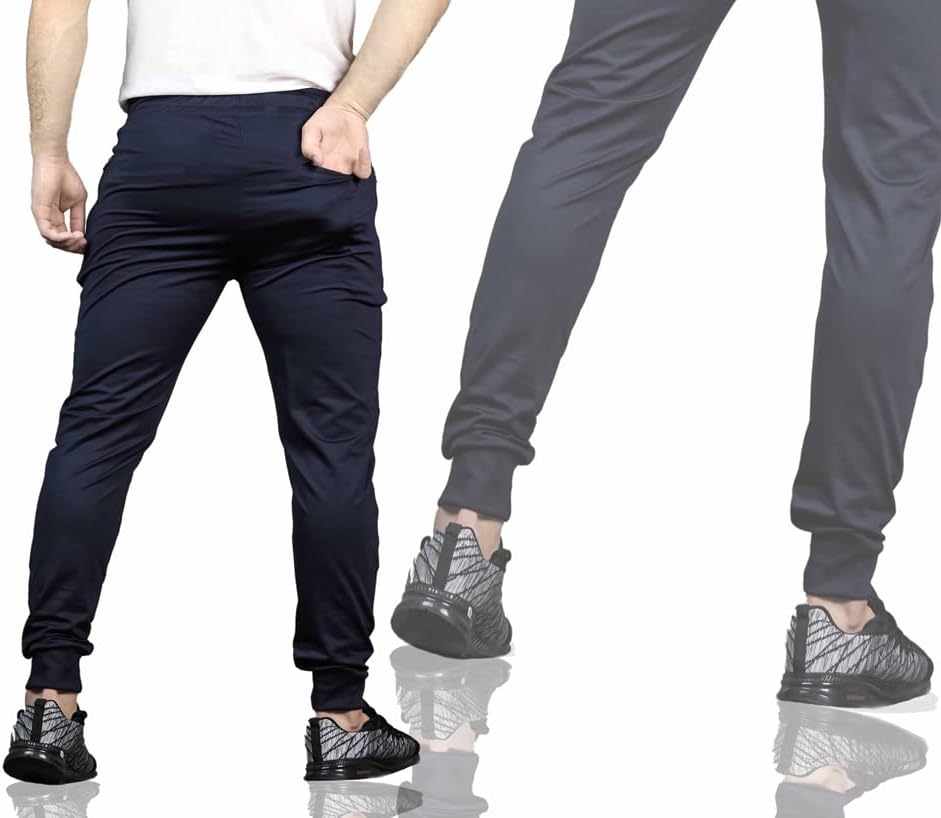 Flush Men's Joggers Workout Pants for Gym Running and Bodybuilding Athletic Quick Dry Tapered Joggers Pant with 2 Pockets