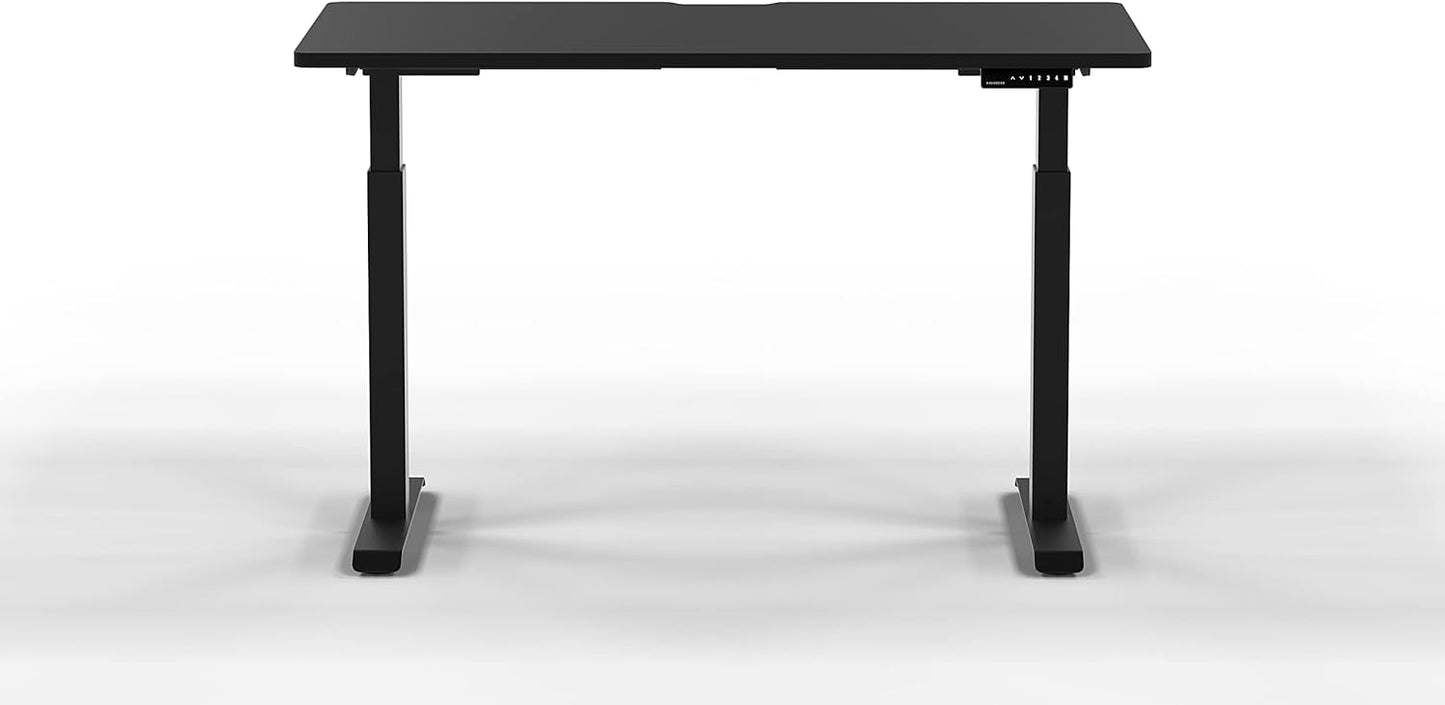 Navodesk Height Adjustable Computer Gaming Desk Workstation, Bluetooth Enabled Black Frame + Top (White, 47 x 30 inch)