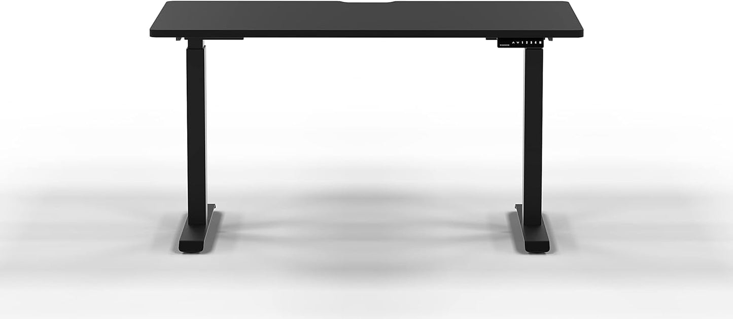 Navodesk Height Adjustable Computer Gaming Desk Workstation, Bluetooth Enabled Black Frame + Top (White, 47 x 30 inch)