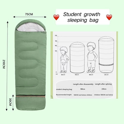 COOLBABY children's growing sleeping bag can be spliced sleeping bag, convenient sleeping bag, suitable for camping home lunch break