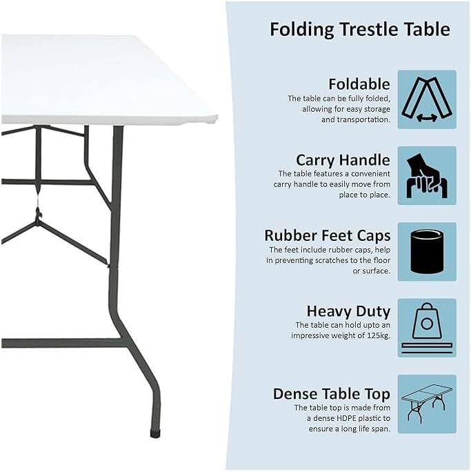 Organized Home Folding Table Portable Camping Foldable Desk MultiFunction Home Sofa Bed Side Table with 6 Adjustable Heights White (77cm*50cm*35cm-75cm)