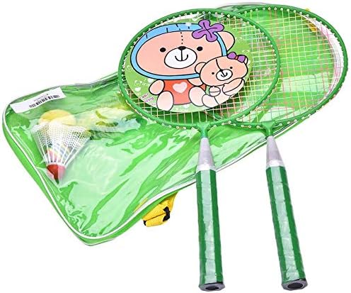 Badminton Racket for Children 1 Pair, Nylon Alloy Durable Badminton Racquet Set for Kids Indoor/Outdoor Sport Game（Including 4 Badminton and 2 Table Tennis）