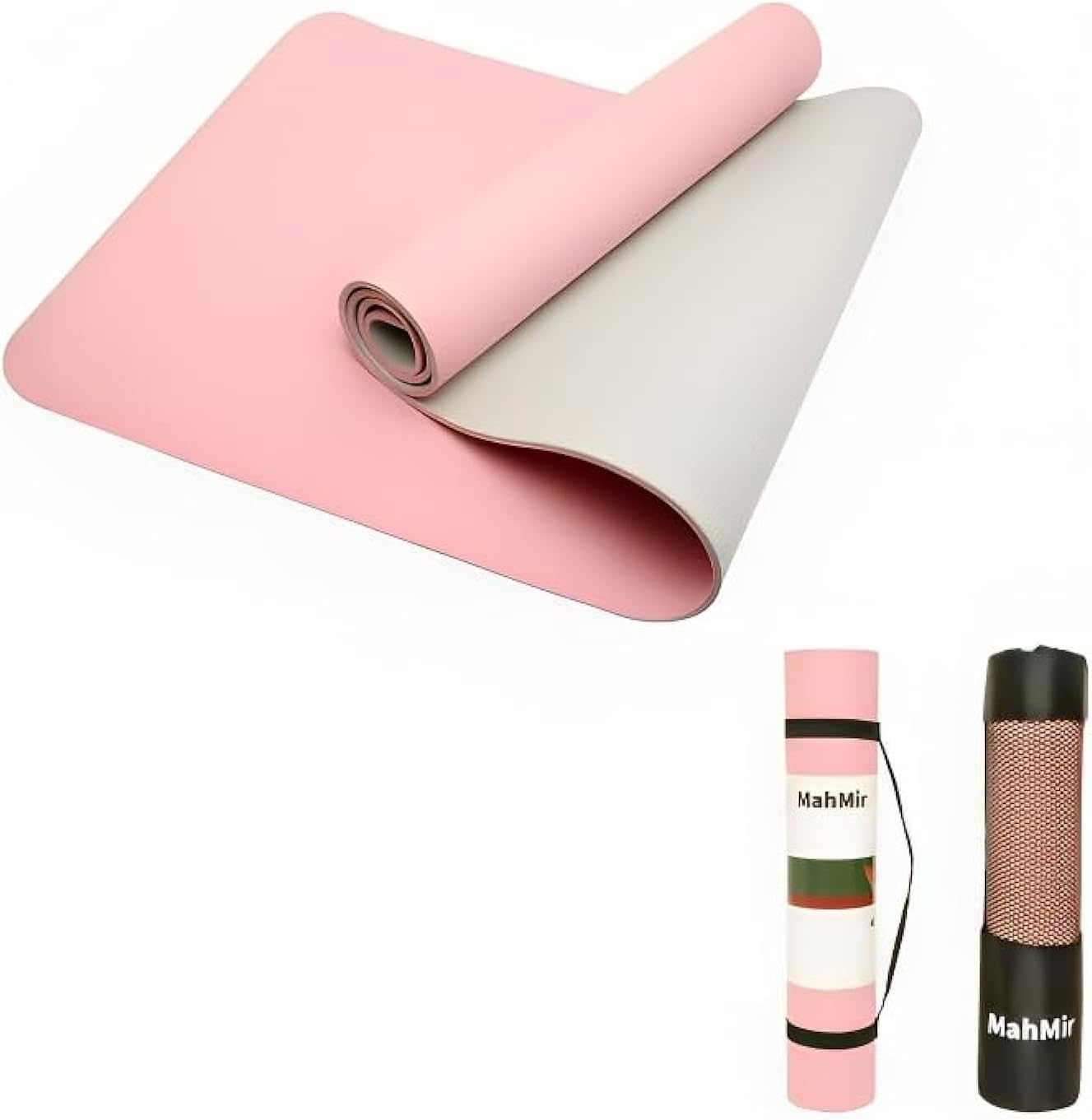 MahMir Yoga Mat Anti-Slip Exercise Mat with Carrying Bag Fitness Mat for Pilates 183CM*61CM*6MM Thickness for Woman Man Beginners