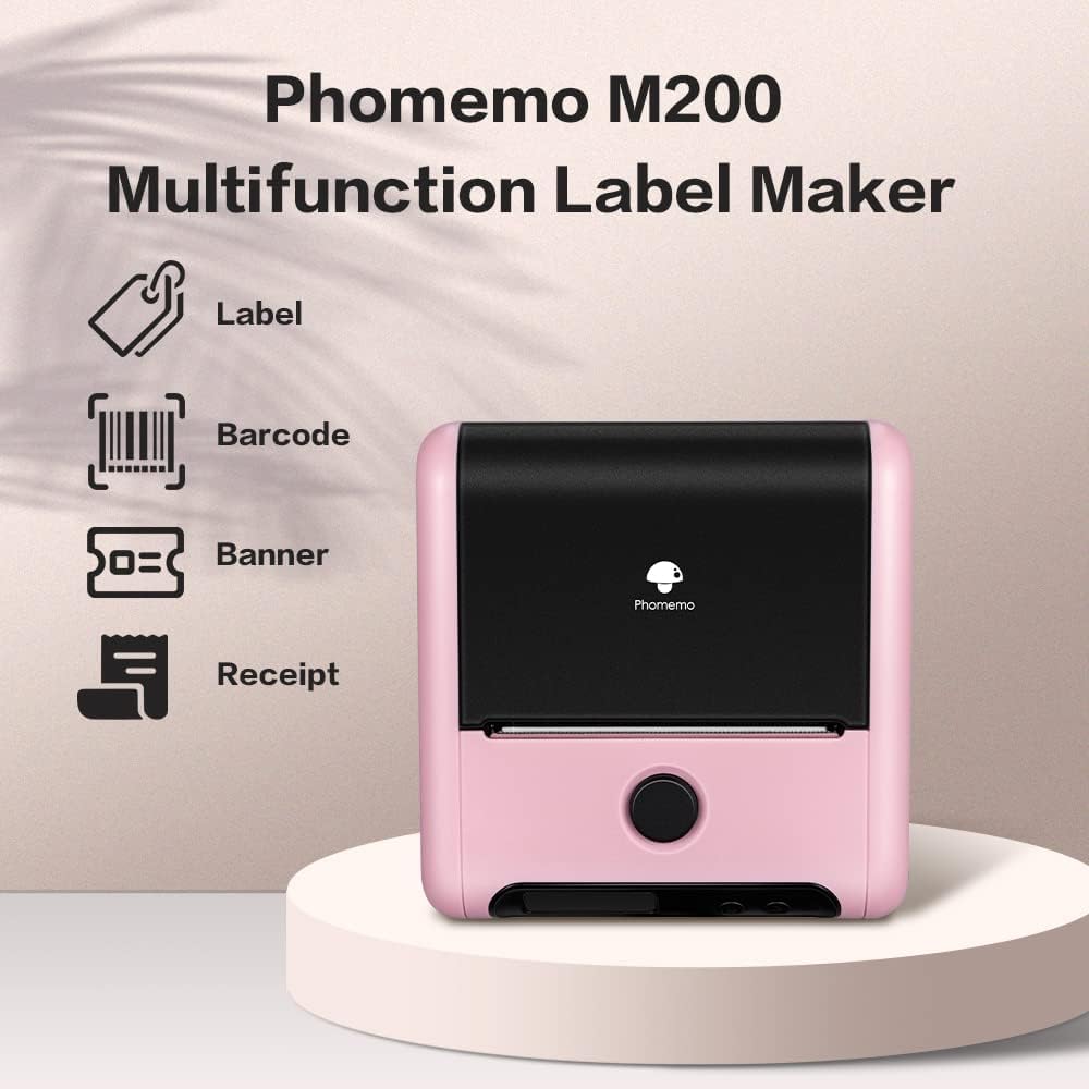 Phomemo Label Maker Machine - Phomemo M110 Portable Bluetooth Thermal Label Printer. Sticker Maker, Barcode Printer for Clothing, Jewelry, Retail, Mailing,support Arabic and English,For iOS & Android