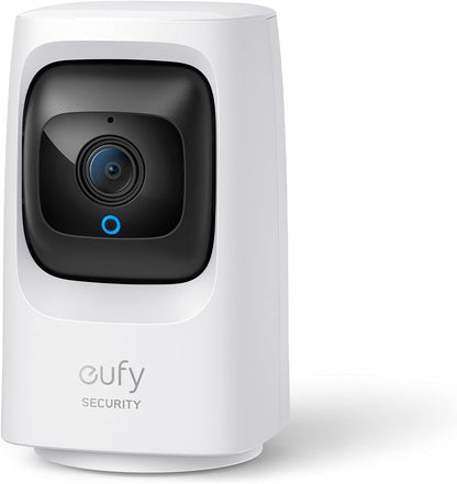 eufy Security Indoor Camema, 2K, Pan & Tilt 360° Horizontally and 100° Vertically, Indoor Security Camera, Wi-Fi Plug-in Camera, Human & Pet AI, Voice Assistant Compatibility, Motion Tracking