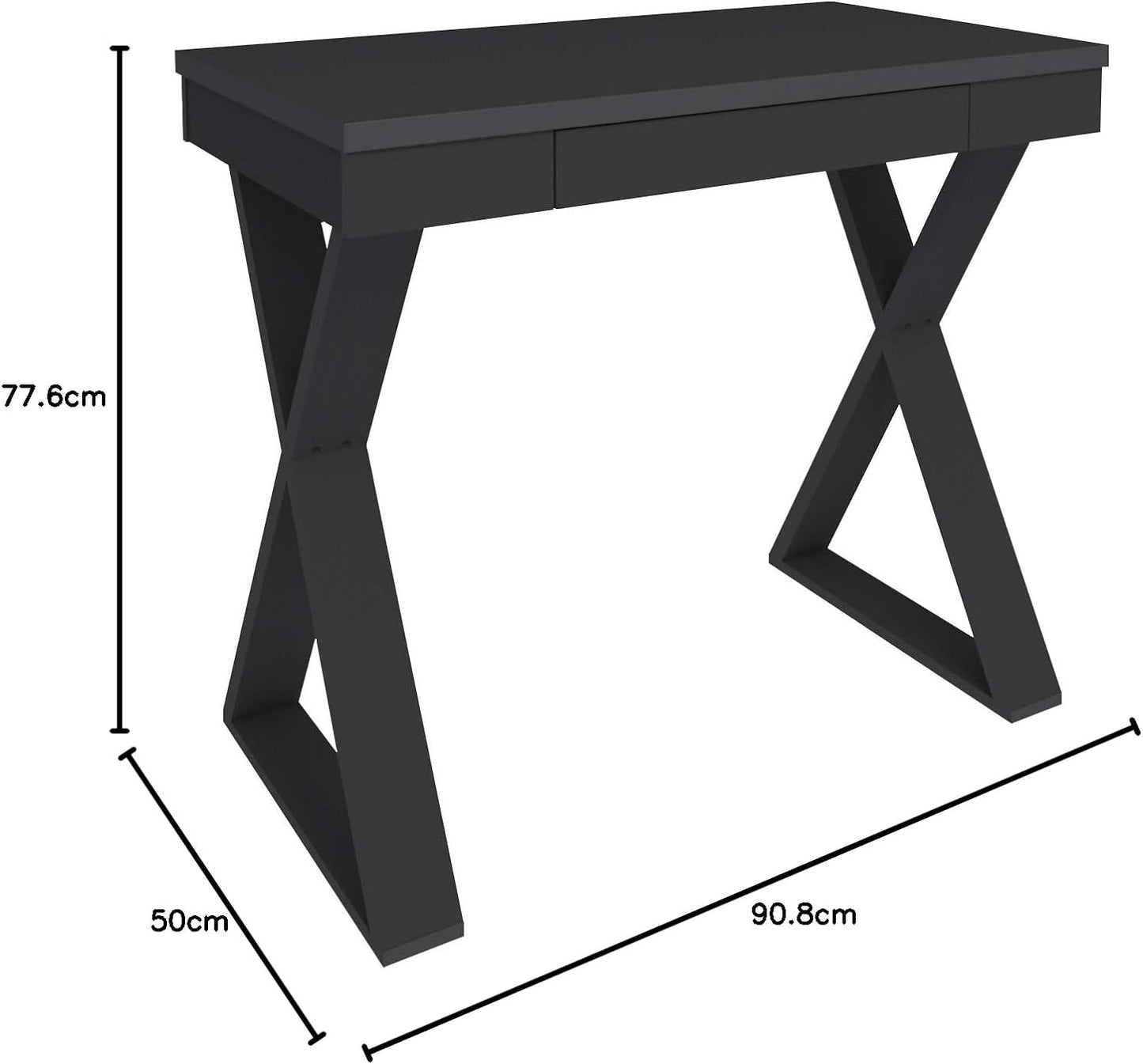 Artany Veneza Desk, Nogal, W 90.8 X D 50 cm H 77.6