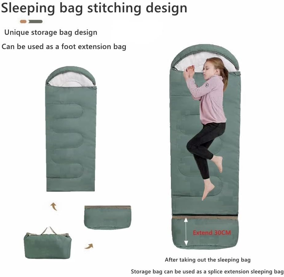 COOLBABY children's growing sleeping bag can be spliced sleeping bag, convenient sleeping bag, suitable for camping home lunch break